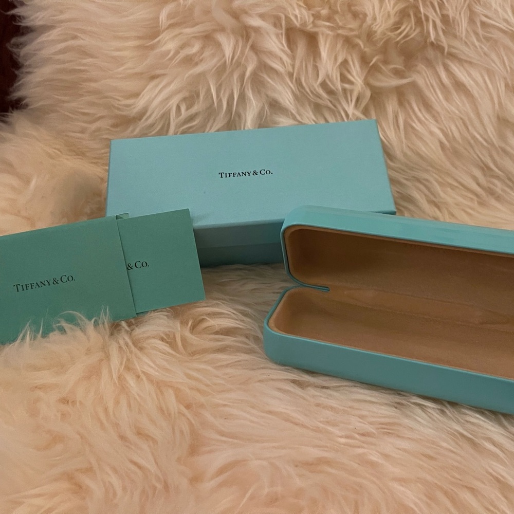Tiffany & Co. Blue Glasses Case Set. Full set - Picture 3 of 4